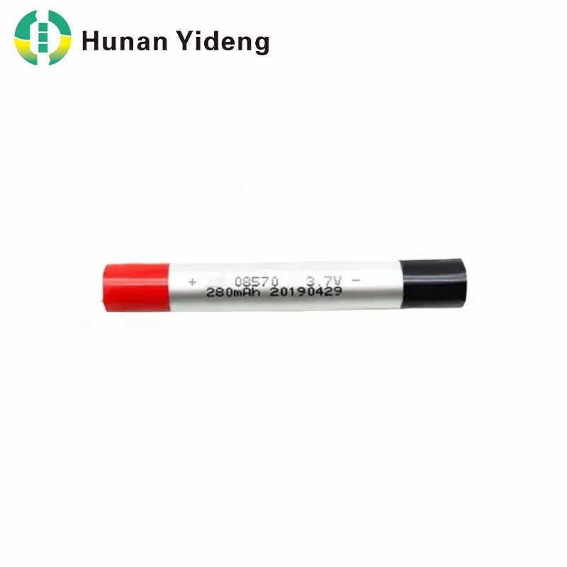08570 3,7V 280mAh tunt cylindriskt Li-Polymer-batteri
